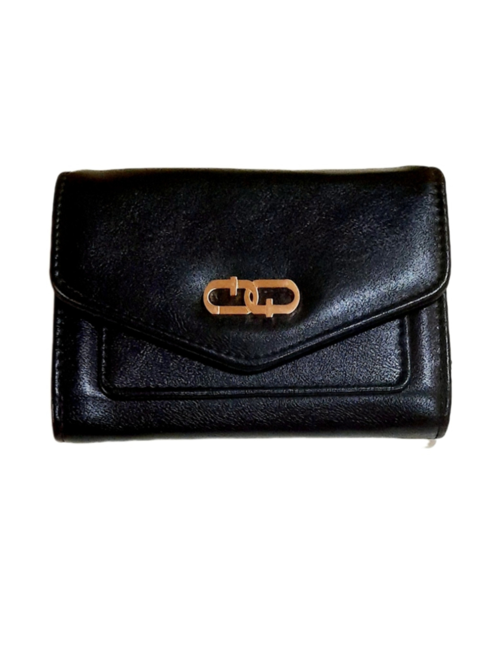 Time and Tru Women's Tessa Indexer Wallet black faux-leather